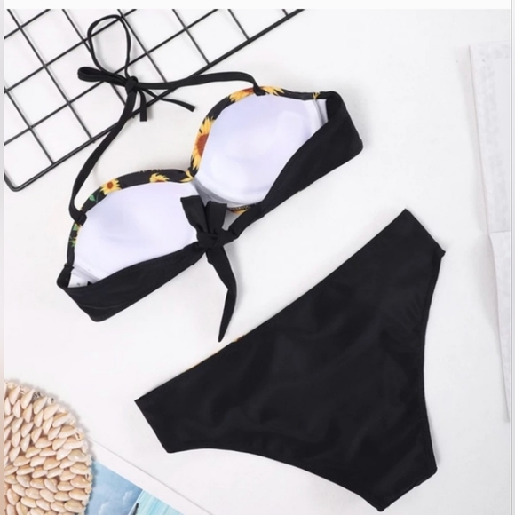 Sunflower Fields Bandeau 2PC Bikini XLarge XL 2 PC Swimsuit NWOT Beach Wear - Picture 4 of 6